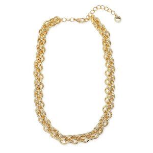 Charter Club Gold-Tone Link Torsade Collar Necklace New